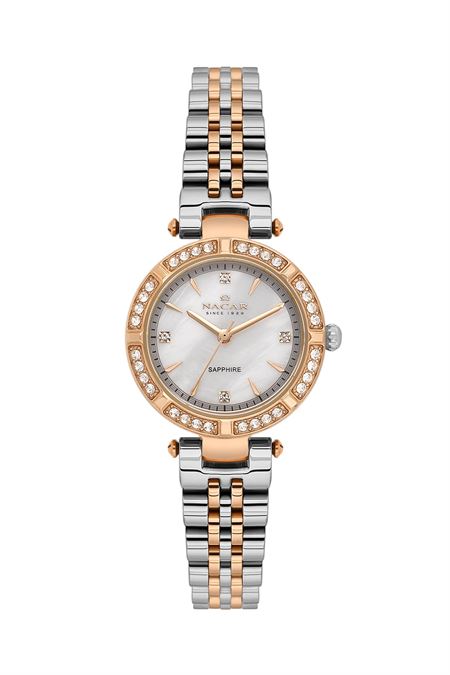 ÇELİK - PEMBE METAL BAND KADIN KOL SAATİ