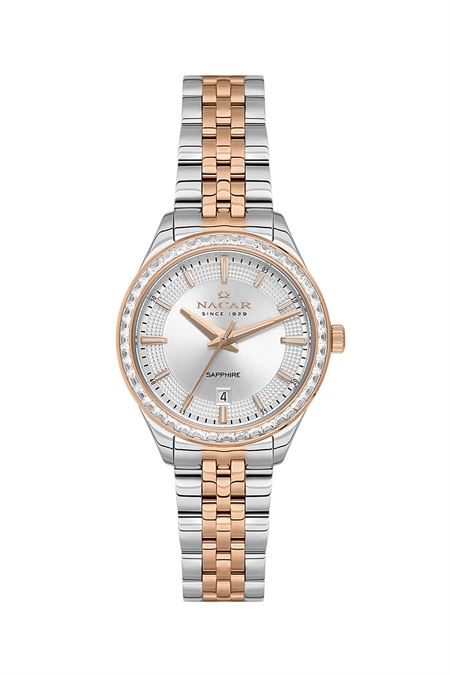 ÇELİK - PEMBE METAL BAND KADIN KOL SAATİ