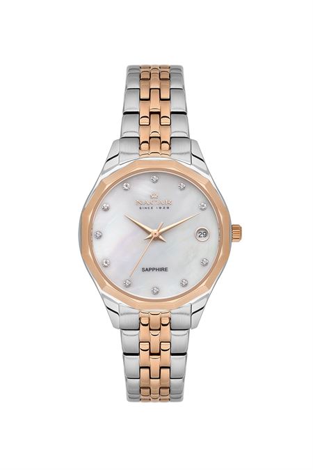 ÇELİK - PEMBE METAL BAND KADIN KOL SAATİ