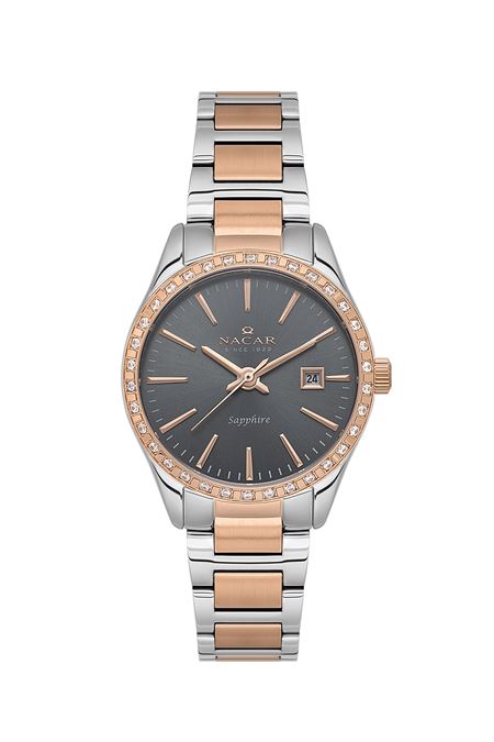 ÇELİK - PEMBE METAL BAND KADIN KOL SAATİ