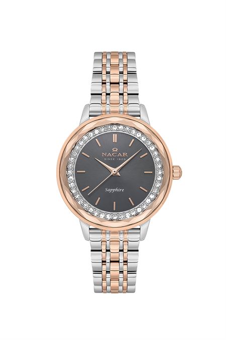 ÇELİK - PEMBE METAL BAND KADIN KOL SAATİ