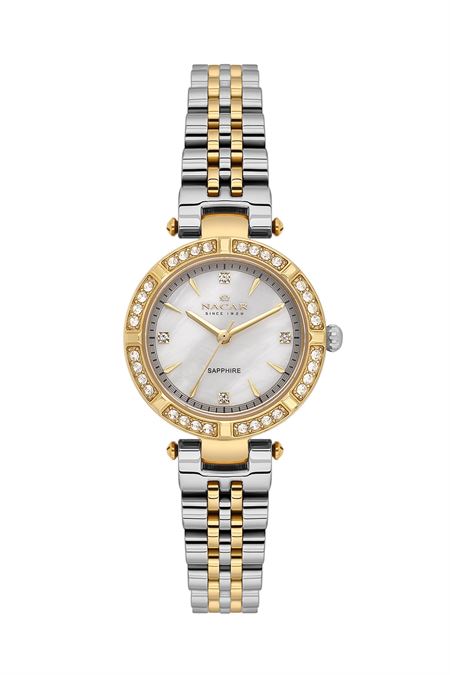 ÇELİK - SARI METAL BAND KADIN KOL SAATİ