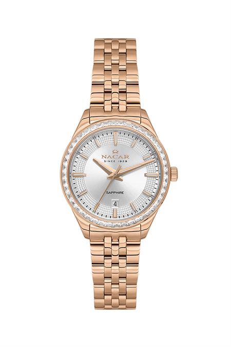 PEMBE METAL BAND KADIN KOL SAATİ