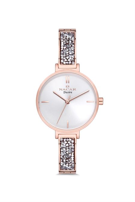 PEMBE METAL BAND KADIN KOL SAATİ