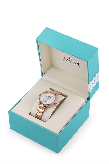 PEMBE METAL BAND KADIN KOL SAATİ