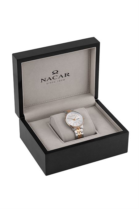 ÇELİK - PEMBE METAL BAND ERKEK KOL SAATİ