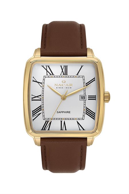 KAHVERENGİ HAKİKİ DERİ ERKEK KOL SAATİ