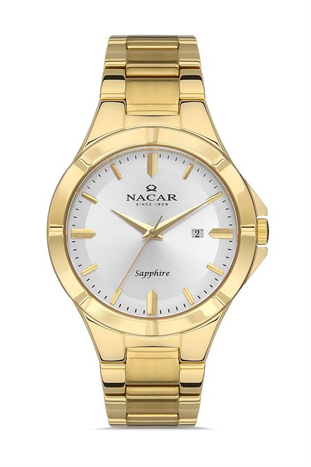 SARI METAL BAND ERKEK KOL SAATİ