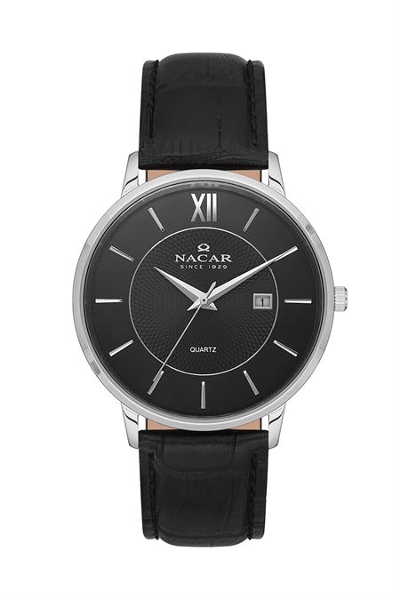 SİYAH HAKİKİ DERİ ERKEK KOL SAATİ