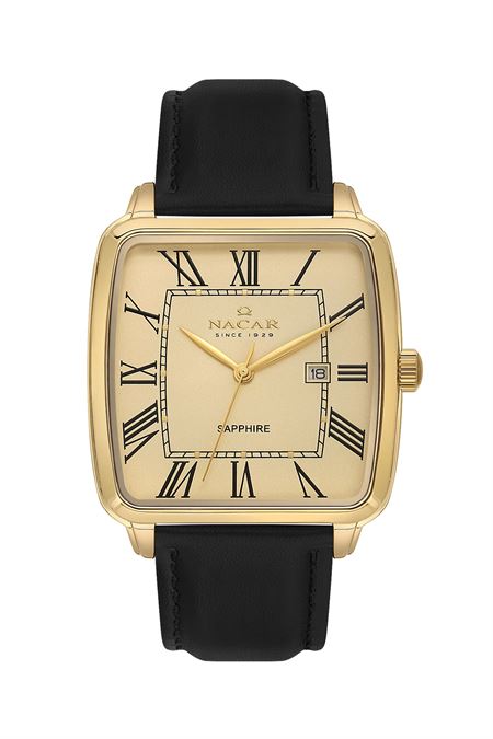 SİYAH HAKİKİ DERİ ERKEK KOL SAATİ