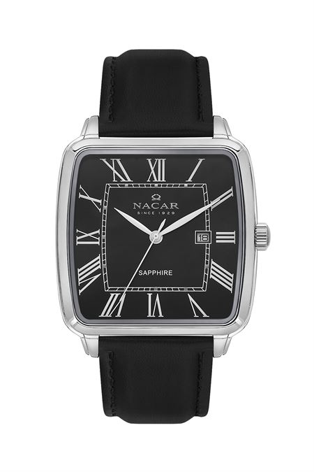 SİYAH HAKİKİ DERİ ERKEK KOL SAATİ