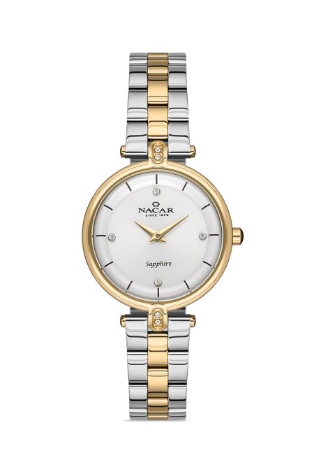 ÇELİK - SARI METAL BAND KADIN KOL SAATİ