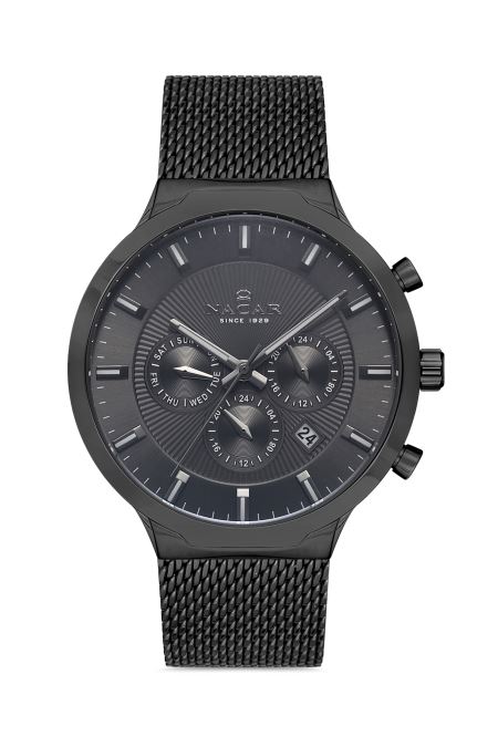 GRİ HASIR BAND ERKEK KOL SAATİ