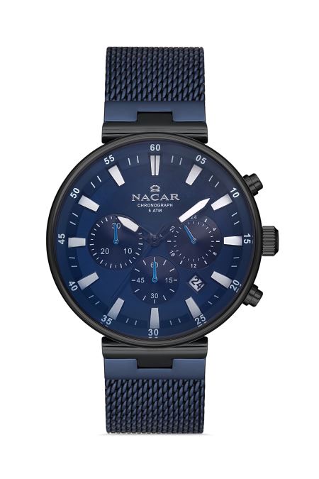 MAVİ HASIR BAND ERKEK KOL SAATİ