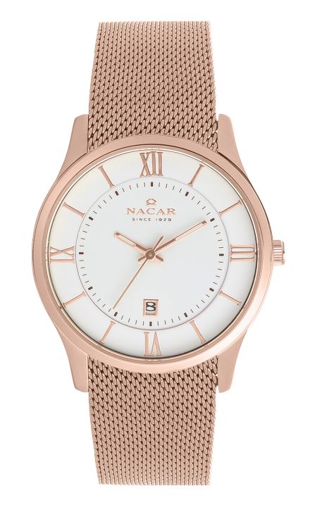 PEMBE HASIR BAND ERKEK KOL SAATİ