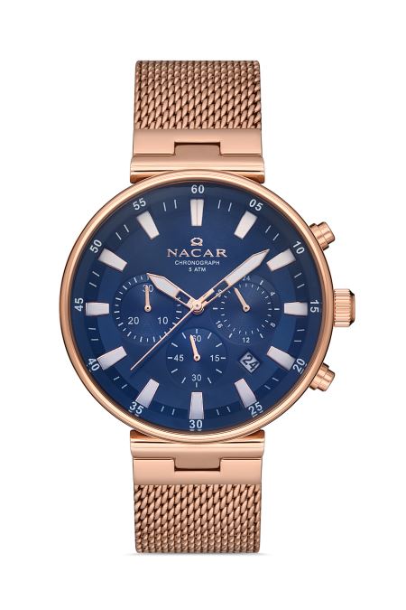 PEMBE HASIR BAND ERKEK KOL SAATİ