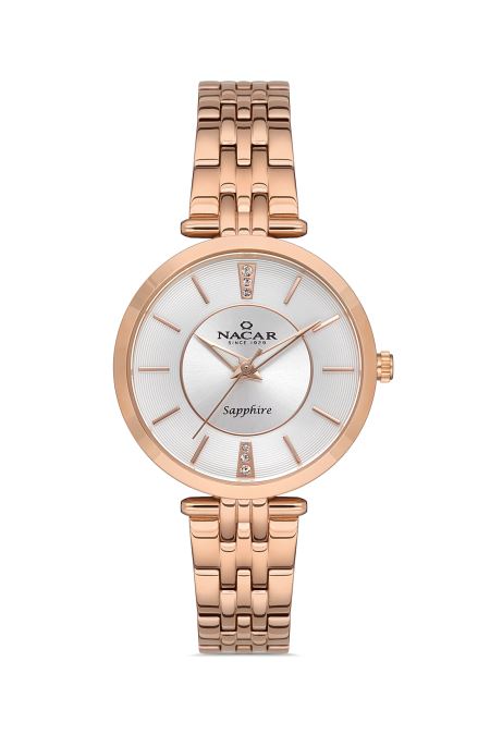 PEMBE METAL BAND KADIN KOL SAATİ