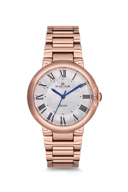 PEMBE METAL BAND KADIN KOL SAATİ