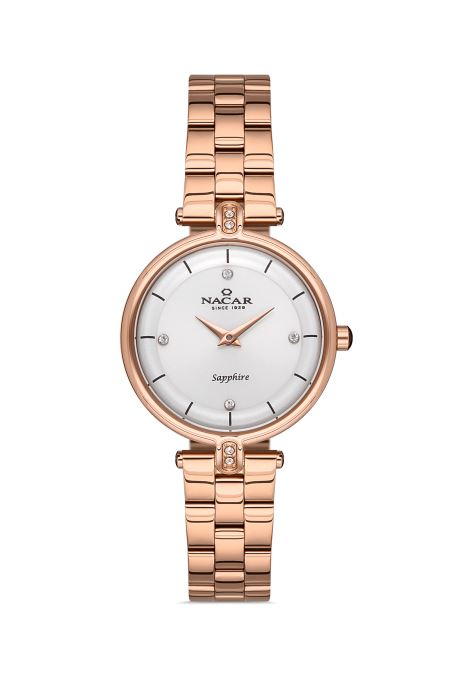 PEMBE METAL BAND KADIN KOL SAATİ