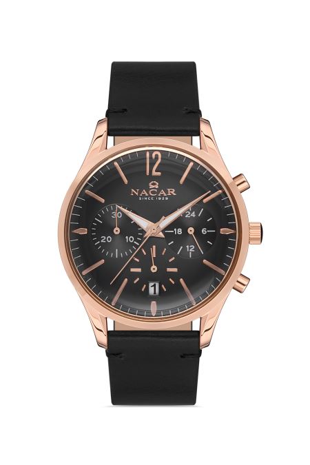 SİYAH HAKİKİ DERİ KADIN KOL SAATİ