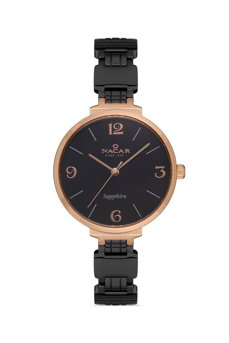 SİYAH METAL BAND KADIN KOL SAATİ