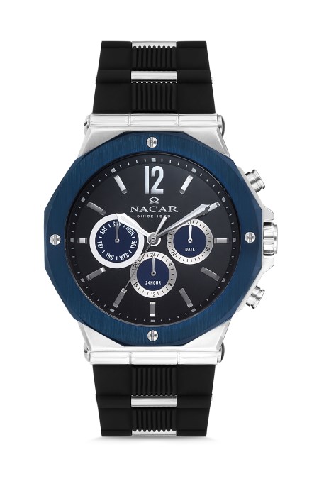 SİYAH SİLİKON ERKEK KOL SAATİ