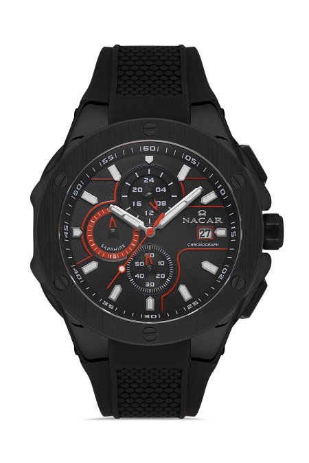 SİYAH SİLİKON ERKEK KOL SAATİ