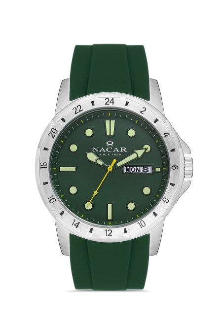 YEŞİL SİLİKON ERKEK KOL SAATİ