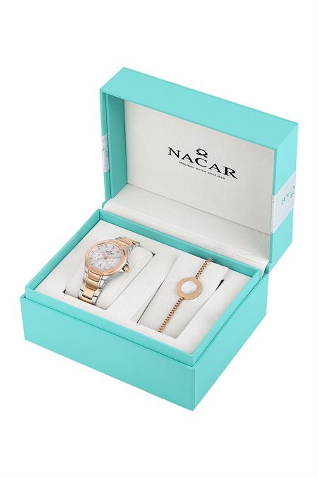 ÇELİK - PEMBE METAL BAND KADIN KOL SAATİ