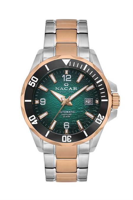 ÇELİK - PEMBE METAL BAND ERKEK KOL SAATİ