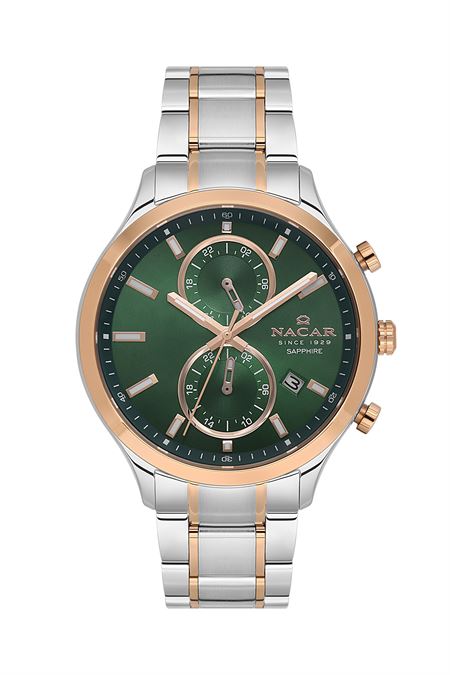 ÇELİK - PEMBE METAL BAND ERKEK KOL SAATİ