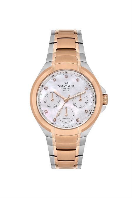 ÇELİK - PEMBE METAL BAND KADIN KOL SAATİ