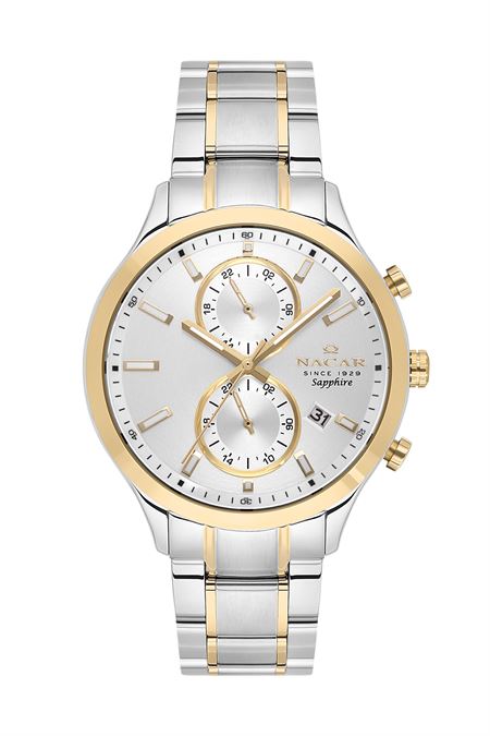 ÇELİK - SARI METAL BAND ERKEK KOL SAATİ