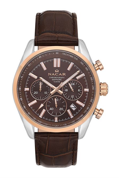 KAHVERENGİ HAKİKİ DERİ ERKEK KOL SAATİ