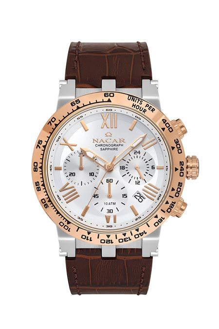 KAHVERENGİ HAKİKİ DERİ ERKEK KOL SAATİ