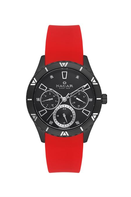 KIRMIZI SİLİKON KADIN KOL SAATİ