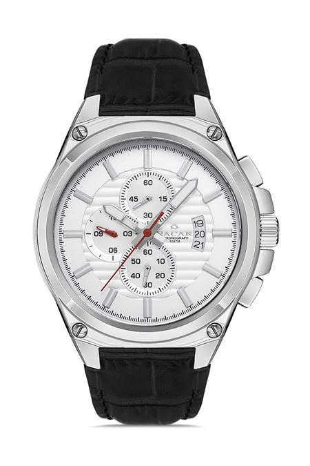 SİYAH HAKİKİ DERİ ERKEK KOL SAATİ