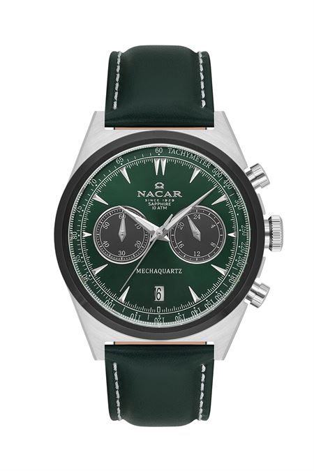 YEŞİL HAKİKİ DERİ ERKEK KOL SAATİ