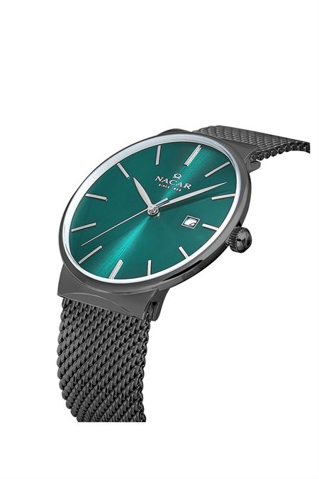 GRİ HASIR BAND ERKEK KOL SAATİ