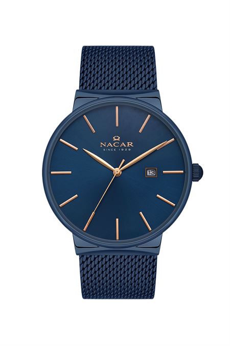 MAVİ HASIR BAND ERKEK KOL SAATİ