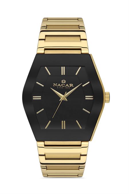 SARI METAL BAND ERKEK KOL SAATİ