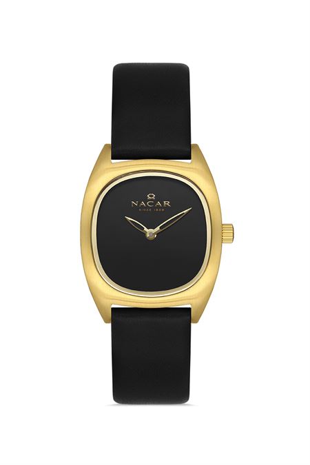 SİYAH HAKİKİ DERİ KADIN KOL SAATİ