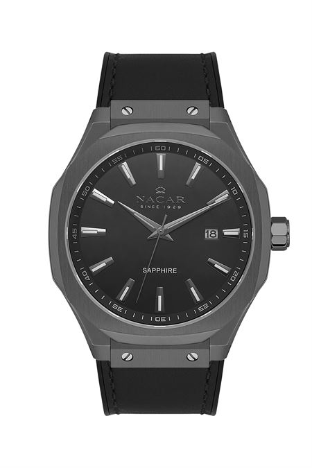 SİYAH HAKİKİ DERİ ERKEK KOL SAATİ